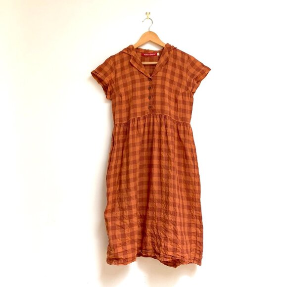 Pyne & Smith Clothiers Dresses & Skirts - Pyne & Smith Clothiers No. 30 Dress in Marmalade Check Linen